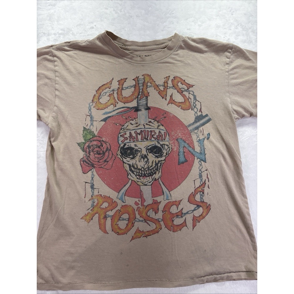 Guns N Roses Samurai Skull Graphic T-Shirt  Adult Size Medium Hair Metal